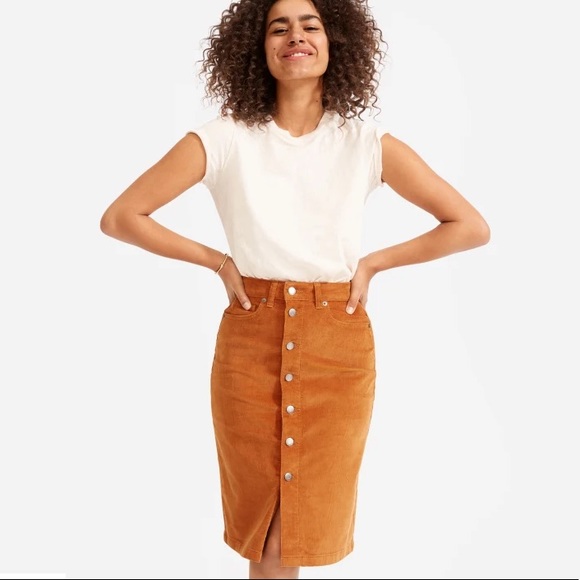 Everlane Dresses & Skirts - Everlane Button Front Corduroy Skirt